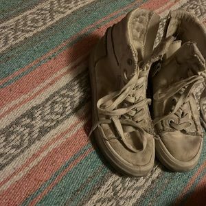 These shoes are used you can probably tell they are supposed to be white